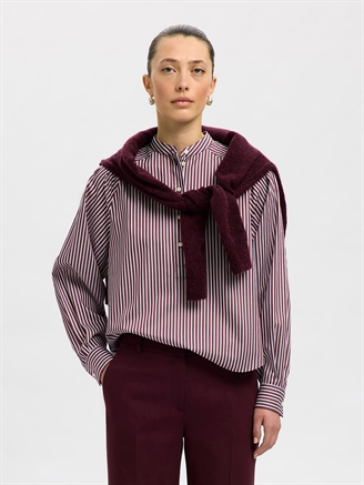 Selected Femme SlfMariette Relaxed LS Shirt Fig Stripes